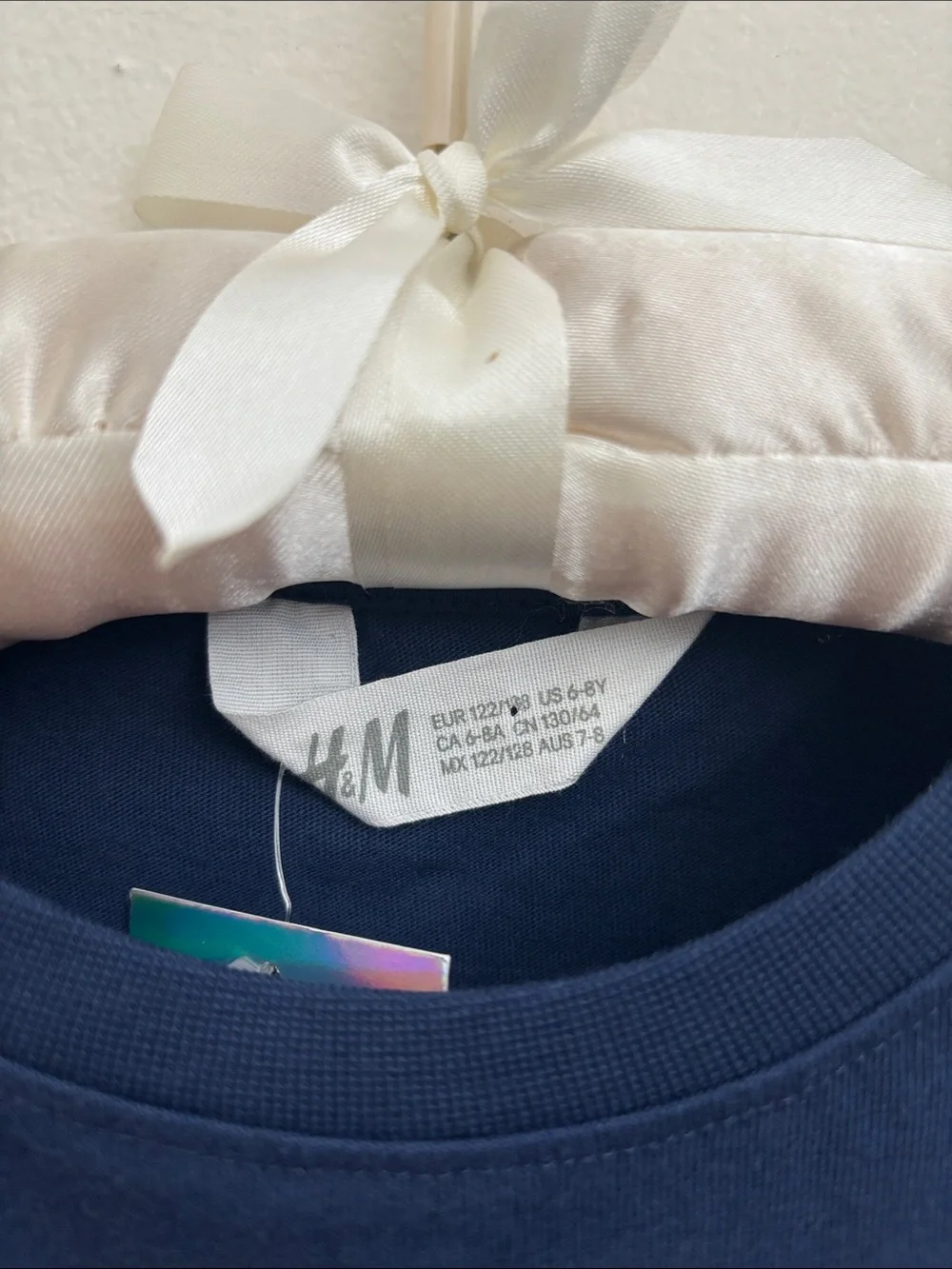 H&M Navy Reversible Sequin 'Floss Mode' Short Sleeve Tee